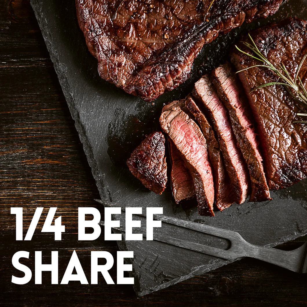 1/4 Premium Grass Fed & Finished Beef (90+ lbs) - Ready for Immediate Delivery