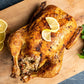 Rice Stuffed whole roasted chicken